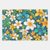 Feuille De Papier Cadeau Belles Fleurs, Motifs Floraux (Devant 2)