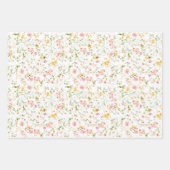 Feuille De Papier Cadeau Belles fleurs sauvages botaniques simples d'été (Devant 2)