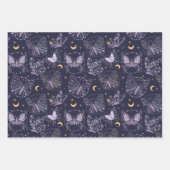 Feuille De Papier Cadeau Belles papillons en pourpre (Devant)