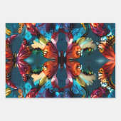 Feuille De Papier Cadeau Belles papillons mignons (Devant 3)