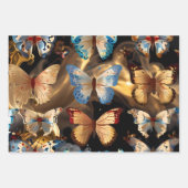 Feuille De Papier Cadeau Belles papillons mignons (Devant 3)