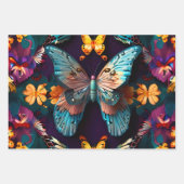 Feuille De Papier Cadeau Belles papillons mignons (Devant)