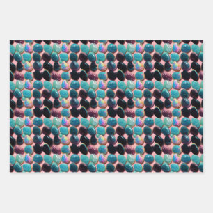 Feuille De Papier Cadeau Belles roches polies Motif répétitif