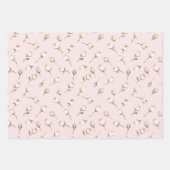 Feuille De Papier Cadeau Belles Roses Roses Blanches Fleur Bridal Shower (Devant)
