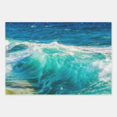 Feuille De Papier Cadeau Belles vagues océaniques (Devant 3)