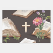 Feuille De Papier Cadeau Bénédiction de la sérénité croisée (Devant 3)