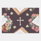 Feuille De Papier Cadeau Bénédiction de la sérénité croisée (Devant 2)