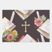 Feuille De Papier Cadeau Bénédiction de la sérénité croisée (Devant)