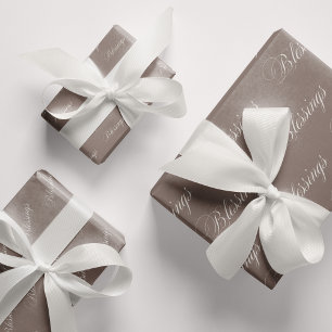 Feuille De Papier Cadeau Bénédictions Couleur Brown 9C7F74