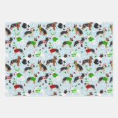 Feuille De Papier Cadeau Berger allemand de Noël (Devant 3)