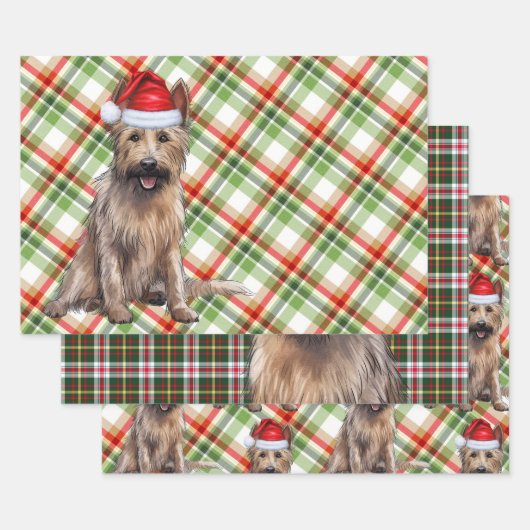 Feuille De Papier Cadeau Berger Picard Christmas Chien vacances Plaid (Lot)