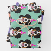 Feuille De Papier Cadeau Bernese Mountain Dog Anniversaire  (En situation)