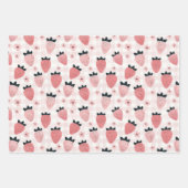 Feuille De Papier Cadeau Berry Premier anniversaire fraise (Devant)