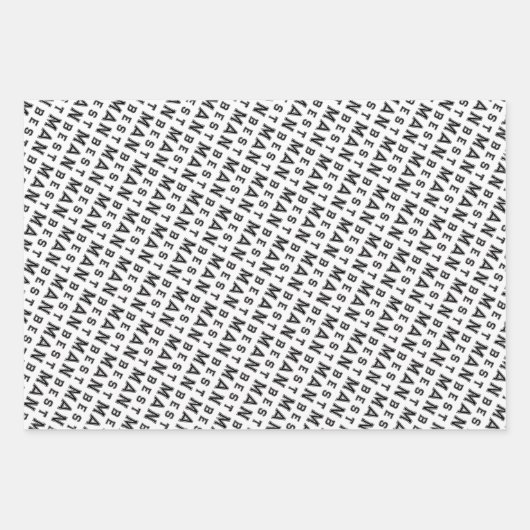 Feuille De Papier Cadeau Best Man White (Devant 2)