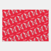 Feuille De Papier Cadeau Beurre de Diamants Blancs, Nom do-it-yourself, Rou (Devant)