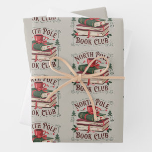 Feuille De Papier Cadeau Bibliothécaire du club de lecture livresque du pôl