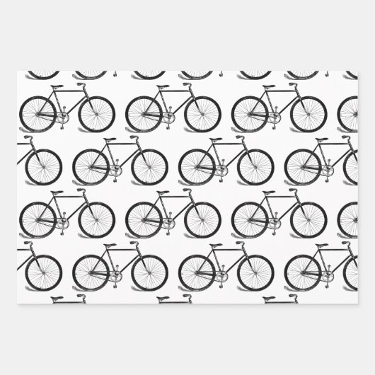 Feuille De Papier Cadeau Bicyclettes anciennes Vélo Art COULEUR ARRIÈRE - P (Devant)