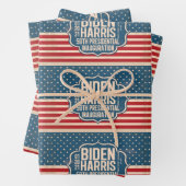 Feuille De Papier Cadeau Biden Harris 59e Inauguration Commémorative (En situation)