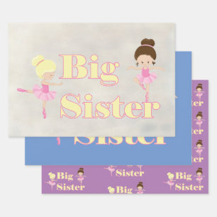 Feuille De Papier Cadeau Big Soeur Ballerina