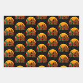 Feuille De Papier Cadeau Bigfoot Alien Beer Time Sunset Forest (Devant 2)