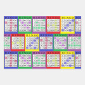 Feuille De Papier Cadeau BINGO Anniversaire thématique (Devant)