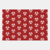 Feuille De Papier Cadeau Bioaléa rouge et blanc (Devant)