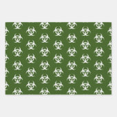 Feuille De Papier Cadeau Bioaléa vert et blanc (Devant 3)