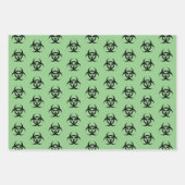 Feuille De Papier Cadeau Biodangerosité verte (Devant)