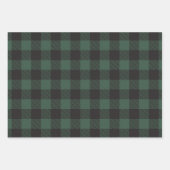 Feuille De Papier Cadeau Bison blanc noir rouge vert plissé (Devant 3)