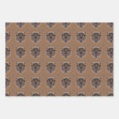 Feuille De Papier Cadeau Bison rustique des plaines de l'Ouest (Devant)