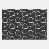 Feuille De Papier Cadeau Bits et rupes équestre (Devant 3)