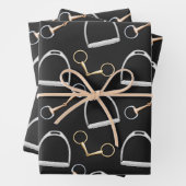 Feuille De Papier Cadeau Bits et rupes équestre (En situation)