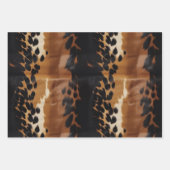 Feuille De Papier Cadeau Black Brown Gold (Devant)