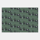 Feuille De Papier Cadeau Black Cats Winter Cute Christmas Winter  (Devant)