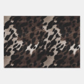 Feuille De Papier Cadeau Black Champagne Gold Brown Cowhide (Devant 2)