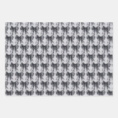 Feuille De Papier Cadeau Black Coquette Bow (Devant 2)