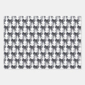 Feuille De Papier Cadeau Black Coquette Bow (Devant)