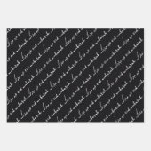 Feuille De Papier Cadeau Black Eid Moubarak Bilingue (Devant 2)