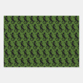 Feuille De Papier Cadeau Black Gecko Lizard (Devant 2)