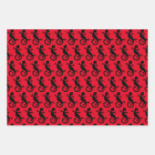 Feuille De Papier Cadeau Black Gecko Lizard (Devant)