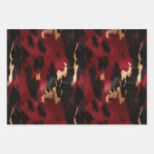 Feuille De Papier Cadeau Black Gold Western Cowhide (Devant 3)