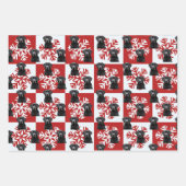 Feuille De Papier Cadeau Black Lab Festive Chien de Noël (Devant 3)