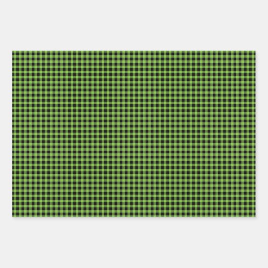 Feuille De Papier Cadeau Black Lab Noël Motif Check Combo Fun (Devant 3)