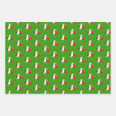 Feuille De Papier Cadeau Black Lab Santa Surfboard Seagull Gift Wrap Set 3 (Devant 2)