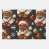 Feuille De Papier Cadeau Black Santa Sheets (Devant 3)