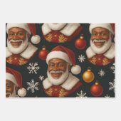 Feuille De Papier Cadeau Black Santa Sheets (Devant)
