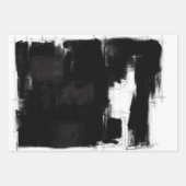 Feuille De Papier Cadeau Black White Grey Russe Abstrait s3 (Devant)
