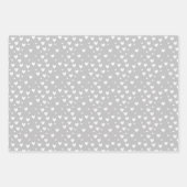Feuille De Papier Cadeau Black White Heart Motif Saint Valentin (Devant 2)