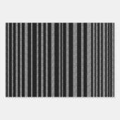 Feuille De Papier Cadeau Black & White Luxurious & Chic Stripes (Devant 2)