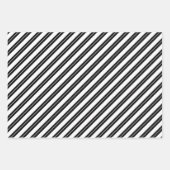 Feuille De Papier Cadeau Black White Stars Stripes Photo Collage Noël (Devant 3)